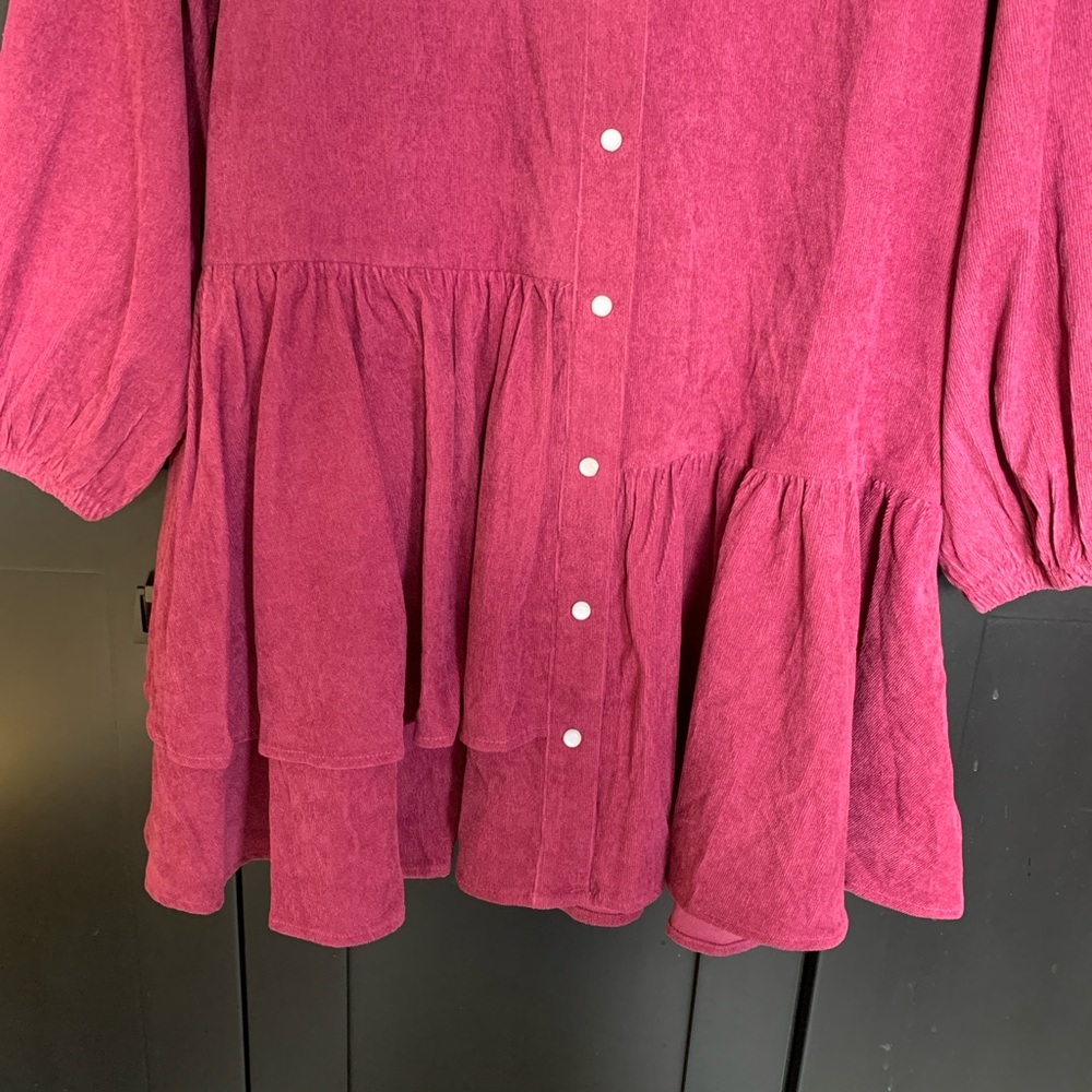 Pink Button-Up Dress Size M - Picture 7 of 9